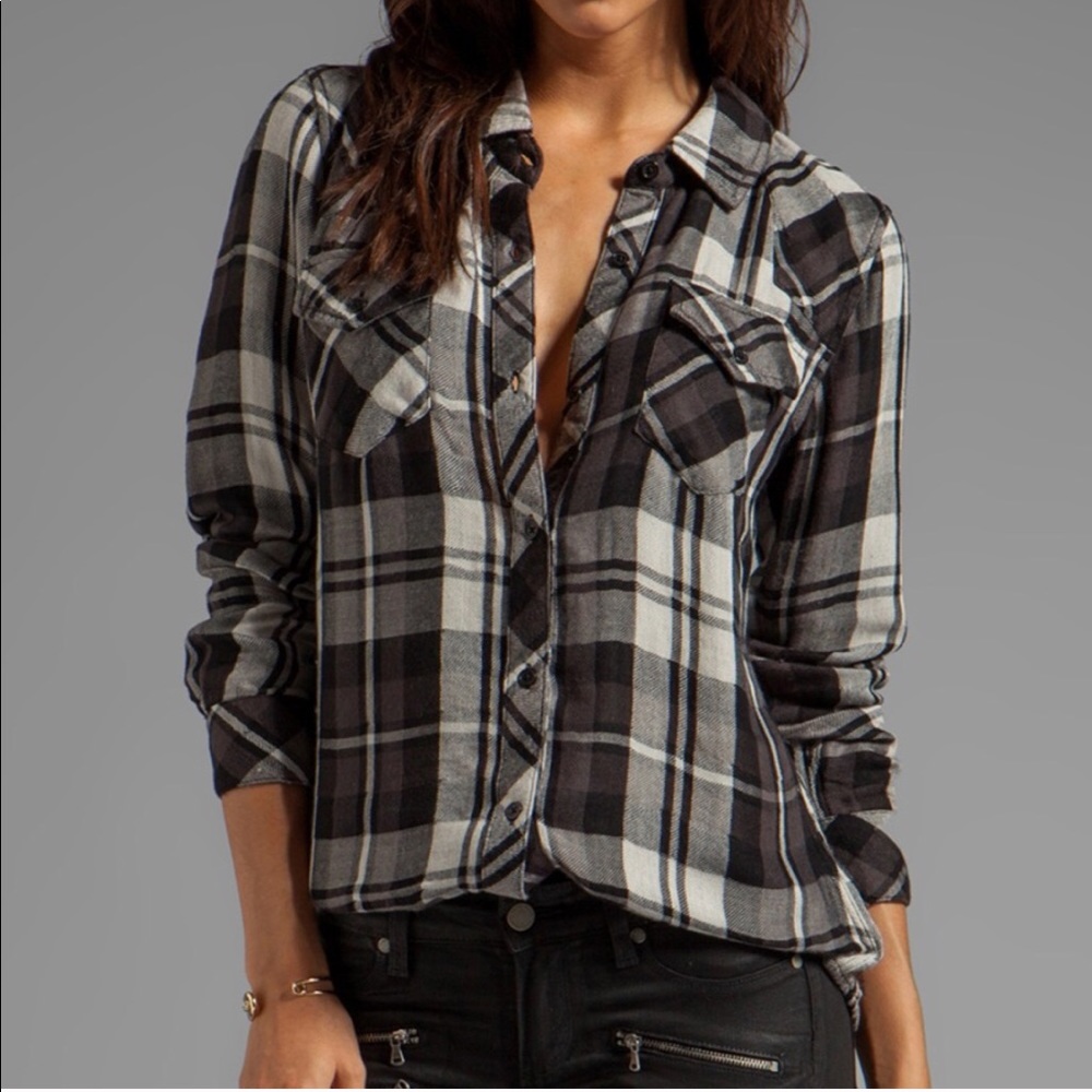 Rails plaid button down